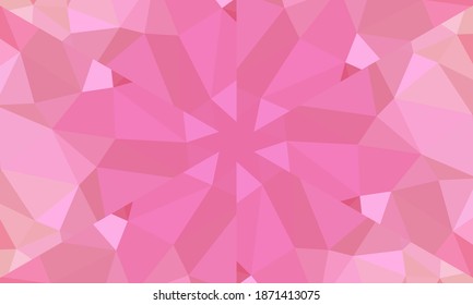 Geometrisches Design, Mosaik eines Vektorkalidoskops, abstrakter Mosaikhintergrund, bunter Futuristischer Hintergrund, geometrisches Dreiecksmuster. Mosaikstruktur. Festgestellter Glaseffekt. EPS10-Vektorgrafik