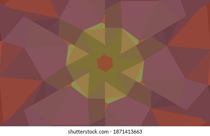Geometrisches Design, Mosaik eines Vektorkalidoskops, abstrakter Mosaikhintergrund, bunter Futuristischer Hintergrund, geometrisches Dreiecksmuster. Mosaikstruktur. Festgestellter Glaseffekt. EPS10-Vektorgrafik