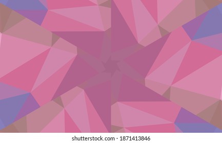 Diseño geométrico, mosaico de un kaleidoscopio vector, fondo mosaico abstracto, fondo futurista colorido, patrón triangular geométrico. Textura mosaica. Efecto de vidrio manchado. Vector EPS 10