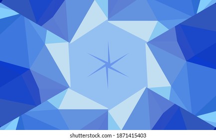 Diseño geométrico, mosaico de un kaleidoscopio vector, fondo mosaico abstracto, fondo futurista colorido, patrón triangular geométrico. Textura mosaica. Efecto de vidrio manchado. Vector EPS 10