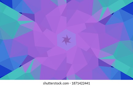 Geometric design, Mosaic of a vector kaleidoscope, abstract Mosaic Background, colorful Futuristic Background, geometric Triangular Pattern. Mosaic texture. Stained glass effect. EPS 10 Vector