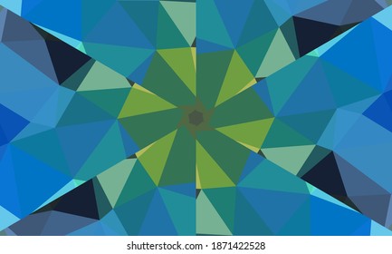 Geometric design, Mosaic of a vector kaleidoscope, abstract Mosaic Background, colorful Futuristic Background, geometric Triangular Pattern. Mosaic texture. Stained glass effect. EPS 10 Vector