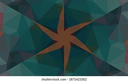 Geometric design, Mosaic of a vector kaleidoscope, abstract Mosaic Background, colorful Futuristic Background, geometric Triangular Pattern. Mosaic texture. Stained glass effect. EPS 10 Vector
