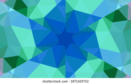 Geometric design, Mosaic of a vector kaleidoscope, abstract Mosaic Background, colorful Futuristic Background, geometric Triangular Pattern. Mosaic texture. Stained glass effect. EPS 10 Vector