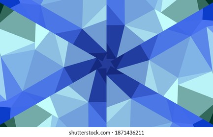 Diseño geométrico, mosaico de un kaleidoscopio vector, fondo mosaico abstracto, fondo futurista colorido, patrón triangular geométrico. Textura mosaica. Efecto de vidrio manchado. Vector EPS 10