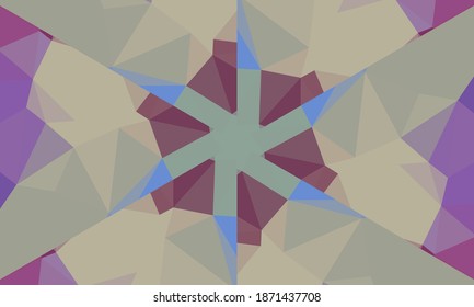 Diseño geométrico, mosaico de un kaleidoscopio vector, fondo mosaico abstracto, fondo futurista colorido, patrón triangular geométrico. Textura mosaica. Efecto de vidrio manchado. Vector EPS 10