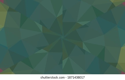 Geometrisches Design, Mosaik eines Vektorkalidoskops, abstrakter Mosaikhintergrund, bunter Futuristischer Hintergrund, geometrisches Dreiecksmuster. Mosaikstruktur. Festgestellter Glaseffekt. EPS10-Vektorgrafik