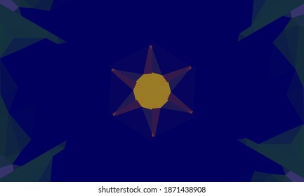 Geometrisches Design, Mosaik eines Vektorkalidoskops, abstrakter Mosaikhintergrund, bunter Futuristischer Hintergrund, geometrisches Dreiecksmuster. Mosaikstruktur. Festgestellter Glaseffekt. EPS10-Vektorgrafik