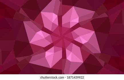 Geometrisches Design, Mosaik eines Vektorkalidoskops, abstrakter Mosaikhintergrund, bunter Futuristischer Hintergrund, geometrisches Dreiecksmuster. Mosaikstruktur. Festgestellter Glaseffekt. EPS10-Vektorgrafik