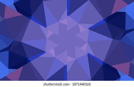 Diseño geométrico, mosaico de un kaleidoscopio vector, fondo mosaico abstracto, fondo futurista colorido, patrón triangular geométrico. Textura mosaica. Efecto de vidrio manchado. Vector EPS 10