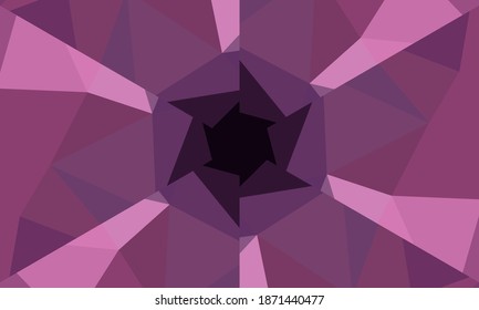 Geometrisches Design, Mosaik eines Vektorkalidoskops, abstrakter Mosaikhintergrund, bunter Futuristischer Hintergrund, geometrisches Dreiecksmuster. Mosaikstruktur. Festgestellter Glaseffekt. EPS10-Vektorgrafik