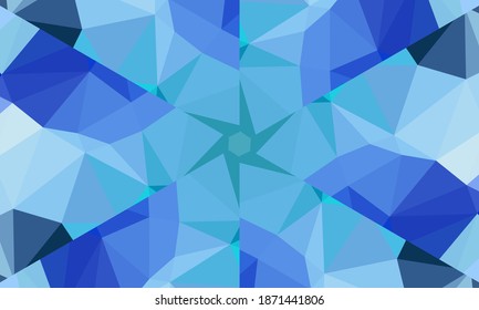Diseño geométrico, mosaico de un kaleidoscopio vector, fondo mosaico abstracto, fondo futurista colorido, patrón triangular geométrico. Textura mosaica. Efecto de vidrio manchado. Vector EPS 10
