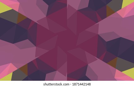 Geometric design, Mosaic of a vector kaleidoscope, abstract Mosaic Background, colorful Futuristic Background, geometric Triangular Pattern. Mosaic texture. Stained glass effect. EPS 10 Vector