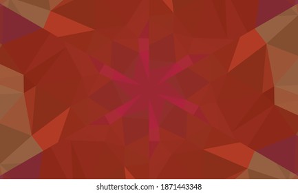 Geometrisches Design, Mosaik eines Vektorkalidoskops, abstrakter Mosaikhintergrund, bunter Futuristischer Hintergrund, geometrisches Dreiecksmuster. Mosaikstruktur. Festgestellter Glaseffekt. EPS10-Vektorgrafik