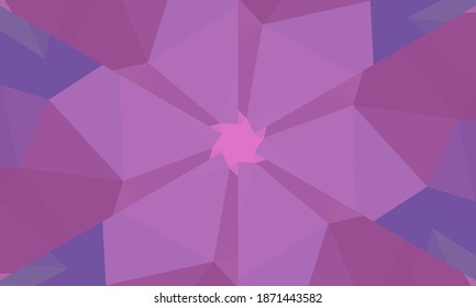Geometrisches Design, Mosaik eines Vektorkalidoskops, abstrakter Mosaikhintergrund, bunter Futuristischer Hintergrund, geometrisches Dreiecksmuster. Mosaikstruktur. Festgestellter Glaseffekt. EPS10-Vektorgrafik