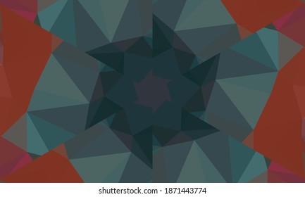 Diseño geométrico, mosaico de un kaleidoscopio vector, fondo mosaico abstracto, fondo futurista colorido, patrón triangular geométrico. Textura mosaica. Efecto de vidrio manchado. Vector EPS 10