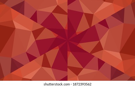Diseño geométrico, mosaico de un kaleidoscopio vector, fondo mosaico abstracto, fondo futurista colorido, patrón triangular geométrico. Patrón mosaico. Efecto de vidrio manchado. Vector EPS 10