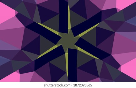 Geometric design, Mosaic of a vector kaleidoscope, abstract Mosaic Background, colorful Futuristic Background, geometric Triangular Pattern. Mosaic pattern. Stained glass effect. EPS 10 Vector