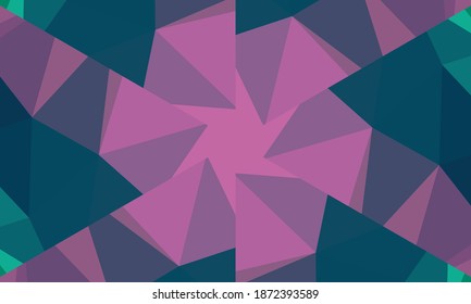 Geometric design, Mosaic of a vector kaleidoscope, abstract Mosaic Background, colorful Futuristic Background, geometric Triangular Pattern. Mosaic pattern. Stained glass effect. EPS 10 Vector