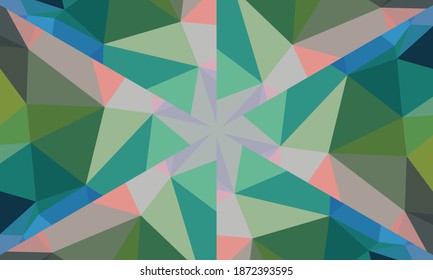 Geometric design, Mosaic of a vector kaleidoscope, abstract Mosaic Background, colorful Futuristic Background, geometric Triangular Pattern. Mosaic pattern. Stained glass effect. EPS 10 Vector