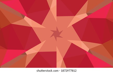 Diseño geométrico, mosaico de un kaleidoscopio vector, fondo mosaico abstracto, fondo futurista colorido, patrón triangular geométrico. Textura mosaica. Efecto de vidrio manchado. Vector EPS 10