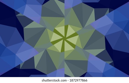 Diseño geométrico, mosaico de un kaleidoscopio vector, fondo mosaico abstracto, fondo futurista colorido, patrón triangular geométrico. Textura mosaica. Efecto de vidrio manchado. Vector EPS 10