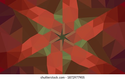 Diseño geométrico, mosaico de un kaleidoscopio vector, fondo mosaico abstracto, fondo futurista colorido, patrón triangular geométrico. Textura mosaica. Efecto de vidrio manchado. Vector EPS 10