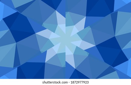 Diseño geométrico, mosaico de un kaleidoscopio vector, fondo mosaico abstracto, fondo futurista colorido, patrón triangular geométrico. Textura mosaica. Efecto de vidrio manchado. Vector EPS 10
