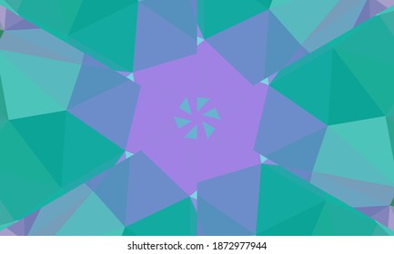 Geometrisches Design, Mosaik eines Vektorkalidoskops, abstrakter Mosaikhintergrund, bunter Futuristischer Hintergrund, geometrisches Dreiecksmuster. Mosaikstruktur. Festgestellter Glaseffekt. EPS10-Vektorgrafik