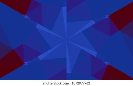 Geometrisches Design, Mosaik eines Vektorkalidoskops, abstrakter Mosaikhintergrund, bunter Futuristischer Hintergrund, geometrisches Dreiecksmuster. Mosaikstruktur. Festgestellter Glaseffekt. EPS10-Vektorgrafik