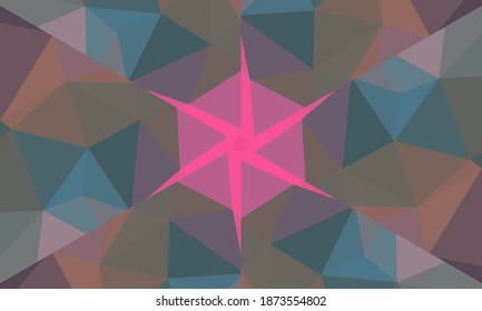Geometric design, Mosaic of a vector kaleidoscope, abstract Mosaic Background, colorful Futuristic Background, geometric Triangular Pattern. Mosaic texture. Stained glass effect. EPS 10 Vector