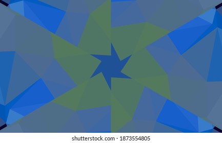Diseño geométrico, mosaico de un kaleidoscopio vector, fondo mosaico abstracto, fondo futurista colorido, patrón triangular geométrico. Textura mosaica. Efecto de vidrio manchado. Vector EPS 10