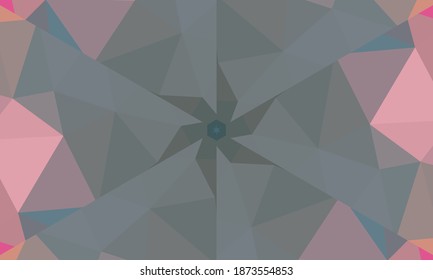 Diseño geométrico, mosaico de un kaleidoscopio vector, fondo mosaico abstracto, fondo futurista colorido, patrón triangular geométrico. Textura mosaica. Efecto de vidrio manchado. Vector EPS 10