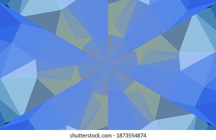 Geometrisches Design, Mosaik eines Vektorkalidoskops, abstrakter Mosaikhintergrund, bunter Futuristischer Hintergrund, geometrisches Dreiecksmuster. Mosaikstruktur. Festgestellter Glaseffekt. EPS10-Vektorgrafik