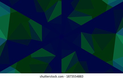 Diseño geométrico, mosaico de un kaleidoscopio vector, fondo mosaico abstracto, fondo futurista colorido, patrón triangular geométrico. Textura mosaica. Efecto de vidrio manchado. Vector EPS 10