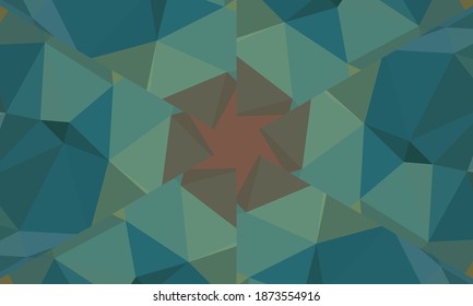 Geometric design, Mosaic of a vector kaleidoscope, abstract Mosaic Background, colorful Futuristic Background, geometric Triangular Pattern. Mosaic texture. Stained glass effect. EPS 10 Vector