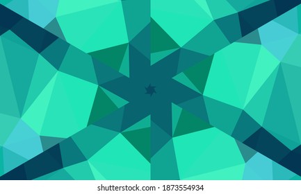 Geometric design, Mosaic of a vector kaleidoscope, abstract Mosaic Background, colorful Futuristic Background, geometric Triangular Pattern. Mosaic texture. Stained glass effect. EPS 10 Vector
