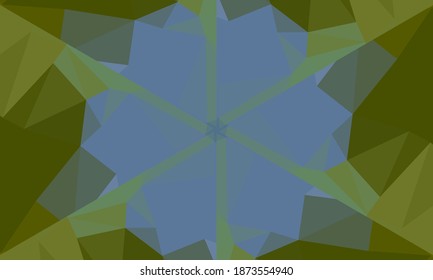 Geometrisches Design, Mosaik eines Vektorkalidoskops, abstrakter Mosaikhintergrund, bunter Futuristischer Hintergrund, geometrisches Dreiecksmuster. Mosaikstruktur. Festgestellter Glaseffekt. EPS10-Vektorgrafik