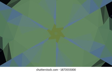 Geometrisches Design, Mosaik eines Vektorkalidoskops, abstrakter Mosaikhintergrund, bunter Futuristischer Hintergrund, geometrisches Dreiecksmuster. Mosaikstruktur. Festgestellter Glaseffekt. EPS10-Vektorgrafik