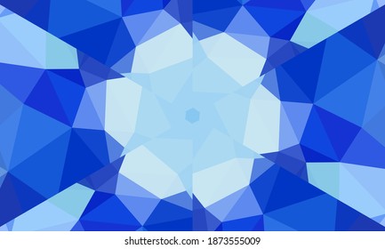 Diseño geométrico, mosaico de un kaleidoscopio vector, fondo mosaico abstracto, fondo futurista colorido, patrón triangular geométrico. Textura mosaica. Efecto de vidrio manchado. Vector EPS 10