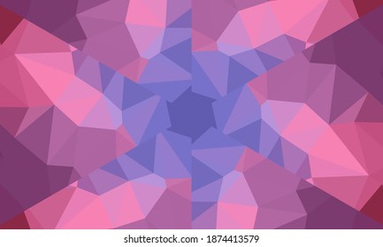 Diseño geométrico, mosaico de un kaleidoscopio vector, fondo mosaico abstracto, fondo futurista colorido, patrón triangular geométrico. Textura mosaica. Efecto de vidrio manchado. Vector EPS 10