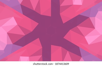 Diseño geométrico, mosaico de un kaleidoscopio vector, fondo mosaico abstracto, fondo futurista colorido, patrón triangular geométrico. Textura mosaica. Efecto de vidrio manchado. Vector EPS 10