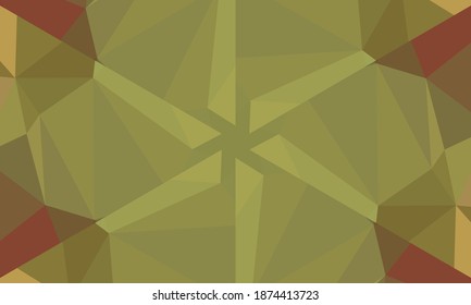 Geometrisches Design, Mosaik eines Vektorkalidoskops, abstrakter Mosaikhintergrund, bunter Futuristischer Hintergrund, geometrisches Dreiecksmuster. Mosaikstruktur. Festgestellter Glaseffekt. EPS10-Vektorgrafik