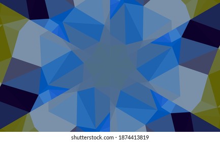 Geometric design, Mosaic of a vector kaleidoscope, abstract Mosaic Background, colorful Futuristic Background, geometric Triangular Pattern. Mosaic texture. Stained glass effect. EPS 10 Vector