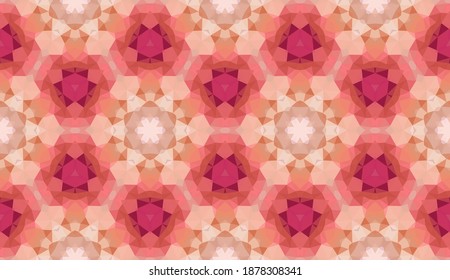 Geometric design, Mosaic of a vector kaleidoscope, abstract Mosaic Background, colorful Futuristic Background, geometric Triangular Pattern. Mosaic texture. Stained glass effect. EPS 10 Vector