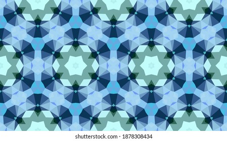 Geometric design, Mosaic of a vector kaleidoscope, abstract Mosaic Background, colorful Futuristic Background, geometric Triangular Pattern. Mosaic texture. Stained glass effect. EPS 10 Vector