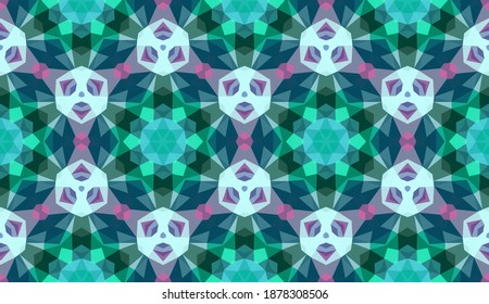 Geometric design, Mosaic of a vector kaleidoscope, abstract Mosaic Background, colorful Futuristic Background, geometric Triangular Pattern. Mosaic texture. Stained glass effect. EPS 10 Vector
