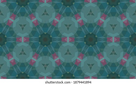 Diseño geométrico, mosaico de un kaleidoscopio vector, fondo mosaico abstracto, fondo futurista colorido, patrón triangular geométrico. Textura mosaica. Efecto de vidrio manchado. Vector EPS 10