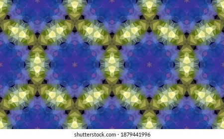 Diseño geométrico, mosaico de un kaleidoscopio vector, fondo mosaico abstracto, fondo futurista colorido, patrón triangular geométrico. Textura mosaica. Efecto de vidrio manchado. Vector EPS 10