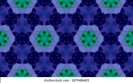 Geometric design, Mosaic of a vector kaleidoscope, abstract Mosaic Background, colorful Futuristic Background, geometric Triangular Pattern. Mosaic texture. Stained glass effect. EPS 10 Vector